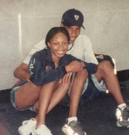 Kenneth Ferguson with his wife Allyson Felix during their early days.